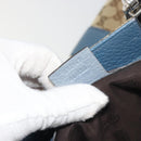 GUCCI GG Canvas Bamboo Tote Bag Blue Beige 232947 Auth ki6706A-24