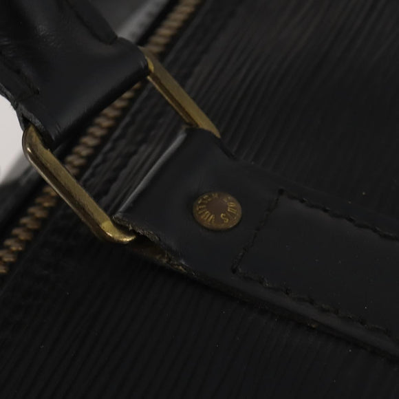 LOUIS VUITTON Epi Keepall 60 Boston Bag Noir M42942 LV Auth ki6707
