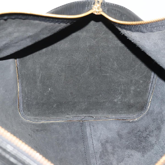 LOUIS VUITTON Epi Keepall 60 Boston Bag Noir M42942 LV Auth ki6707