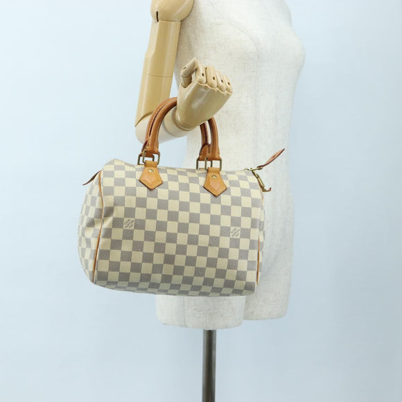LOUIS VUITTON Damier Azur Speedy 25 Hand Bag N41534 LV Auth ki6709V