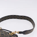 Christian Dior Lady Dior Studs Hand Bag Leather 2way Black Gold Auth ki6712M-10