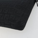 FENDI Zucchino Canvas Shoulder Bag Black Silver 8BR042 Auth ki6713A-9