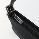 FENDI Zucchino Canvas Shoulder Bag Black Silver 8BR042 Auth ki6713A-10