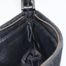 FENDI Zucchino Canvas Shoulder Bag Black Silver 8BR042 Auth ki6713A-20