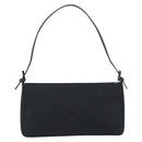 FENDI Zucchino Canvas Shoulder Bag Black Silver 8BR042 Auth ki6713A-2
