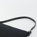 FENDI Zucchino Canvas Shoulder Bag Black Silver 8BR042 Auth ki6713A-8