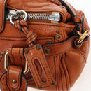 Chloe Paddington Hand Bag Leather Brown Gold Tone Auth ki6714M-16