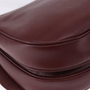 CARTIER Must Line Shoulder Bag Leather Bordeaux Gold Tone Auth ki6718A-15