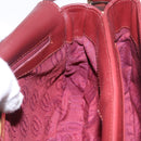 CARTIER Must Line Shoulder Bag Leather Bordeaux Gold Tone Auth ki6718A-17