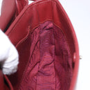 CARTIER Must Line Shoulder Bag Leather Bordeaux Gold Tone Auth ki6718A-20