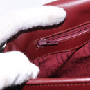 CARTIER Must Line Shoulder Bag Leather Bordeaux Gold Tone Auth ki6718A-22