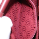 CARTIER Must Line Shoulder Bag Leather Bordeaux Gold Tone Auth ki6718A-23