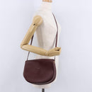CARTIER Must Line Shoulder Bag Leather Bordeaux Gold Tone Auth ki6718A-24