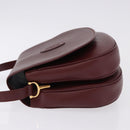 CARTIER Must Line Shoulder Bag Leather Bordeaux Gold Tone Auth ki6718A-4