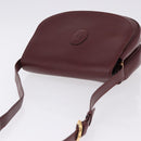 CARTIER Must Line Shoulder Bag Leather Bordeaux Gold Tone Auth ki6718A-6