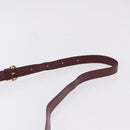CARTIER Must Line Shoulder Bag Leather Bordeaux Gold Tone Auth ki6718A-8