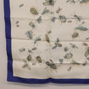 HERMES Carre 90 Scarf Silk Blue White Auth ki6720M-20