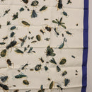 HERMES Carre 90 Scarf Silk Blue White Auth ki6720M-7