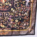 HERMES Carre 90 Scarf Silk ""PiERRES d' ORiENT et d' OCCiDENT Black Auth ki6722-10