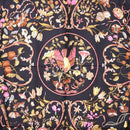 HERMES Carre 90 Scarf Silk ""PiERRES d' ORiENT et d' OCCiDENT Black Auth ki6722-6