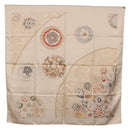 HERMES Carre 90 Scarf Silk Beige Auth ki6723M-12