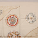 HERMES Carre 90 Scarf Silk Beige Auth ki6723M-14