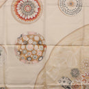 HERMES Carre 90 Scarf Silk Beige Auth ki6723M-17
