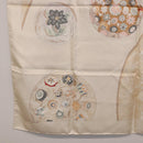 HERMES Carre 90 Scarf Silk Beige Auth ki6723M-19