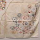 HERMES Carre 90 Scarf Silk Beige Auth ki6723M-21