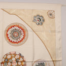 HERMES Carre 90 Scarf Silk Beige Auth ki6723M-4