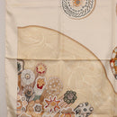 HERMES Carre 90 Scarf Silk Beige Auth ki6723M-5