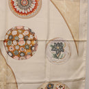 HERMES Carre 90 Scarf Silk Beige Auth ki6723M-7