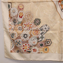HERMES Carre 90 Scarf Silk Beige Auth ki6723M-8