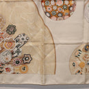 HERMES Carre 90 Scarf Silk Beige Auth ki6723M-9