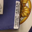 HERMES Carre 90 Scarf Silk ""Cliquetis"" Blue Gold Auth ki6724-14