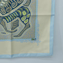 HERMES Carre 90 Scarf Silk ”LEGENDE KUNA PEUPLE DE PANAMA"" Blue Auth ki6728M-10