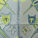 HERMES Carre 90 Scarf Silk ”LEGENDE KUNA PEUPLE DE PANAMA"" Blue Auth ki6728M-12