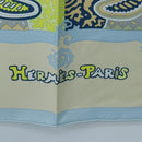 HERMES Carre 90 Scarf Silk ”LEGENDE KUNA PEUPLE DE PANAMA"" Blue Auth ki6728M-13