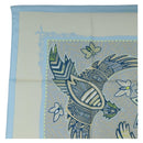 HERMES Carre 90 Scarf Silk ”LEGENDE KUNA PEUPLE DE PANAMA"" Blue Auth ki6728M-2