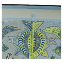 HERMES Carre 90 Scarf Silk ”LEGENDE KUNA PEUPLE DE PANAMA"" Blue Auth ki6728M-3