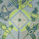 HERMES Carre 90 Scarf Silk ”LEGENDE KUNA PEUPLE DE PANAMA"" Blue Auth ki6728M-6