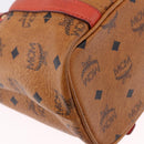 MCM Vicetos Tote Bag PVC Leather 2way Brown Gold Tone Auth ki6729A-17