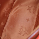 MCM Vicetos Tote Bag PVC Leather 2way Brown Gold Tone Auth ki6729A-11
