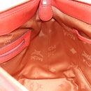 MCM Vicetos Tote Bag PVC Leather 2way Brown Gold Tone Auth ki6729A-20