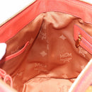 MCM Vicetos Tote Bag PVC Leather 2way Brown Gold Tone Auth ki6729A-21