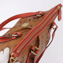 MCM Vicetos Tote Bag PVC Leather 2way Brown Gold Tone Auth ki6729A-6