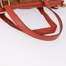 MCM Vicetos Tote Bag PVC Leather 2way Brown Gold Tone Auth ki6729A-7