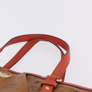 MCM Vicetos Tote Bag PVC Leather 2way Brown Gold Tone Auth ki6729A-8