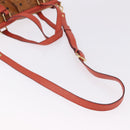 MCM Vicetos Tote Bag PVC Leather 2way Brown Gold Tone Auth ki6729A-9