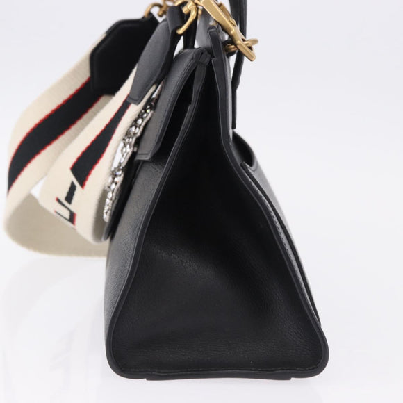 GUCCI Bijou Butterfly Hand Bag Leather 2way 505342 Auth ki6730V